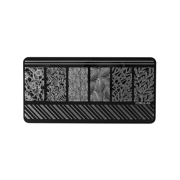 Irisk Professional Трафарет для стемпинга металлический, 6 x 12 см, №192 YZWLE-A5 купить - 0