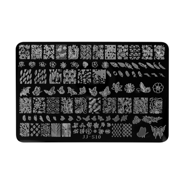 Irisk Professional Трафарет для стемпинга металлический, 9.5 x 14.5 см, №047 JJ-S10 купить - 0