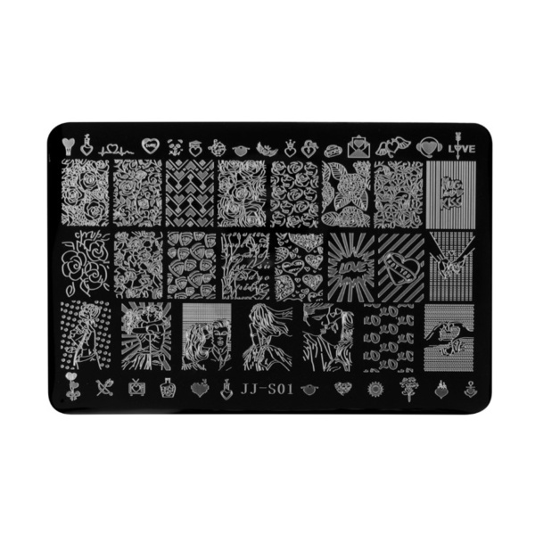 Irisk Professional Трафарет для стемпинга металлический, 9.5 x 14.5 см, №050 JJ-S01 купить - 0