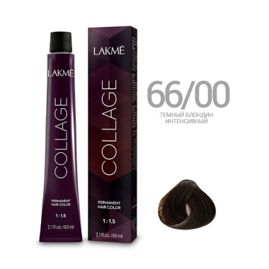 Lakme Крем-краска Collage, 66/00 Темный блондин интенсивный, 60 мл купить