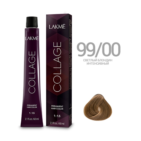 Lakme Крем-краска Collage, 99/00 Светлый блондин интенсивный, 60 мл купить - 0