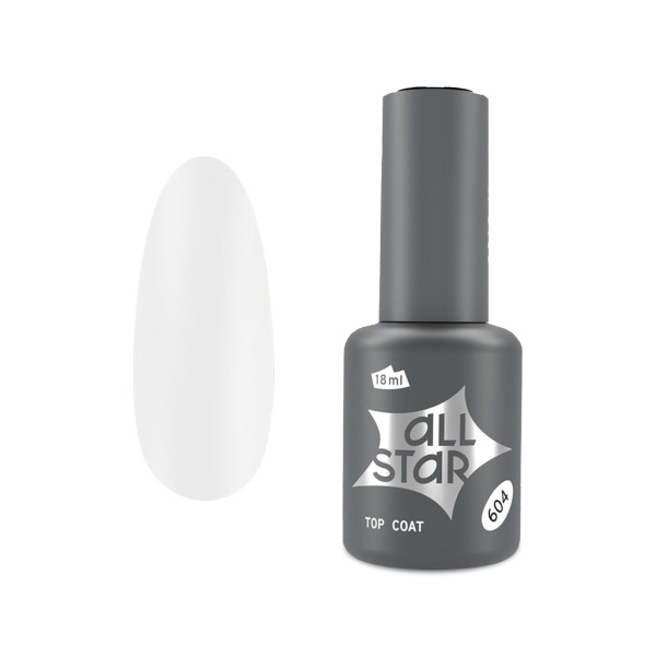 All Star Топ для гель-лака, №604 молочный, 18 мл купить - 0