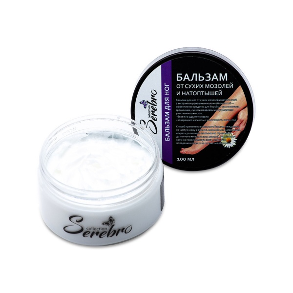 Serebro Бальзам для ног от сухих мозолей и натоптышей, 100 мл купить - 0