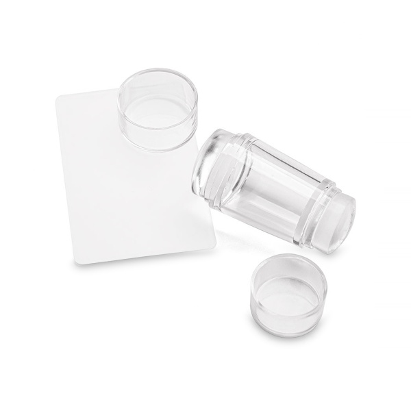 Aeropuffing Набор для стемпинга: штамп двусторонний прозрачный + скрапер купить - 0