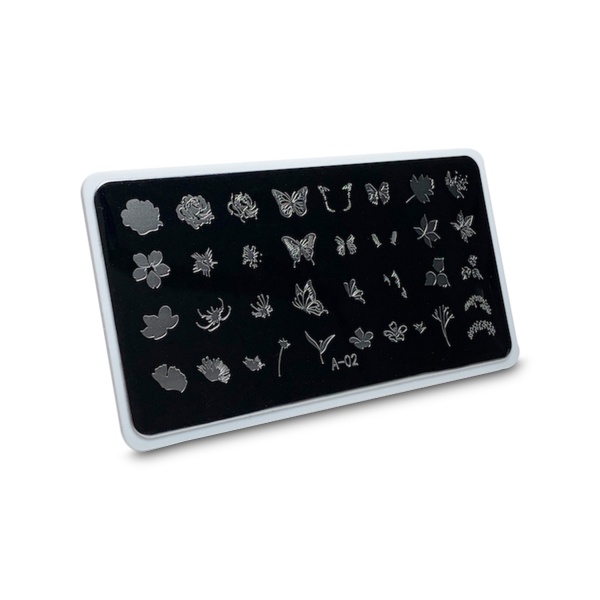 Aeropuffing Пластина для стемпинга Stamping Plate, A-02 флора и фауна купить - 0