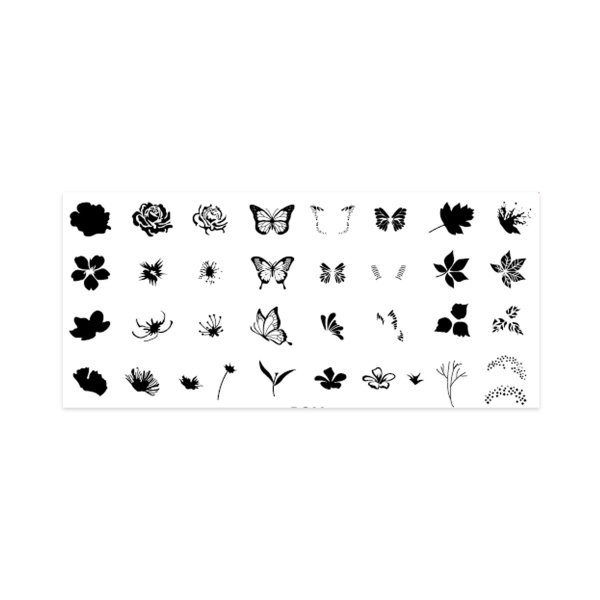 Aeropuffing Пластина для стемпинга Stamping Plate, A-02 флора и фауна купить - 0