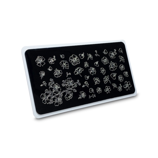 Aeropuffing Пластина для стемпинга Stamping Plate, A-04 цветочки купить - 0