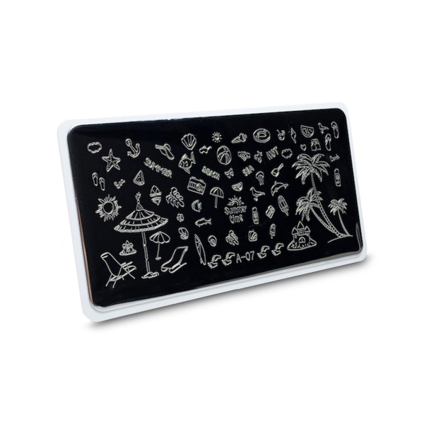 Aeropuffing Пластина для стемпинга Stamping Plate, A-07 пляж купить - 0