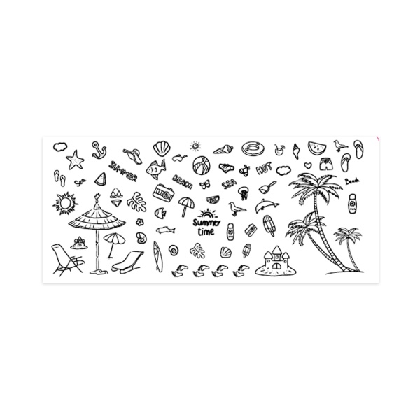 Aeropuffing Пластина для стемпинга Stamping Plate, A-07 пляж купить - 0