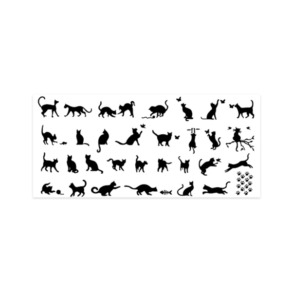 Aeropuffing Пластина для стемпинга Stamping Plate, A-08 кошки купить - 0