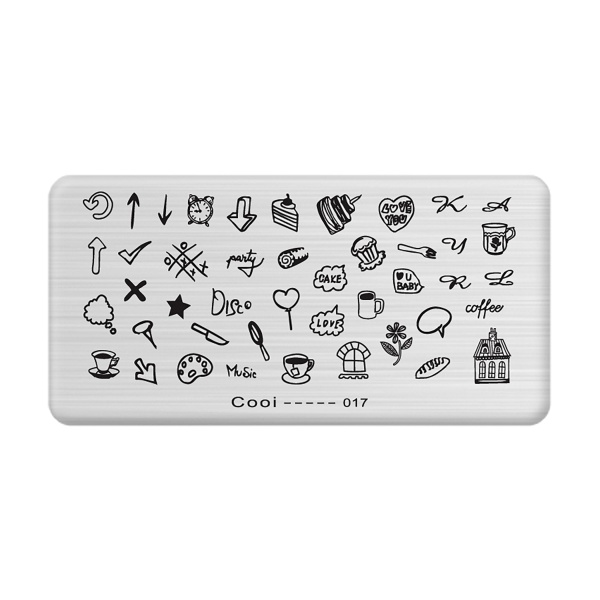 Aeropuffing Пластина для стемпинга Stamping Plate, A-10 завтрак купить - 0