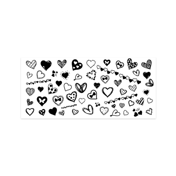 Aeropuffing Пластина для стемпинга Stamping Plate, A-11 сердечки купить - 0