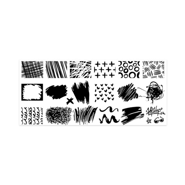 Aeropuffing Пластина для стемпинга Stamping Plate, A-14 геометрия купить - 0