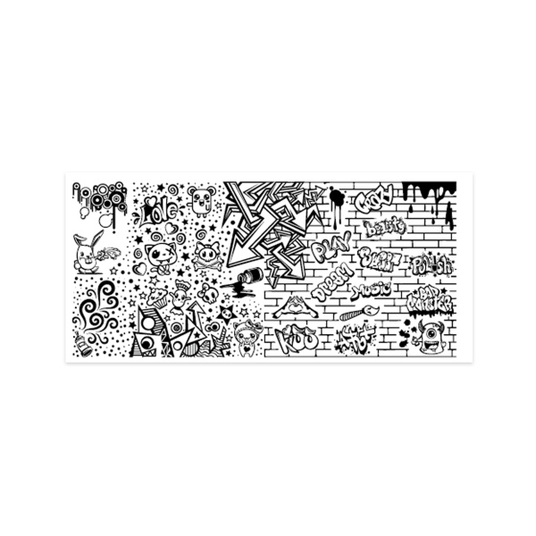 Aeropuffing Пластина для стемпинга Stamping Plate, A-15 граффити купить - 0