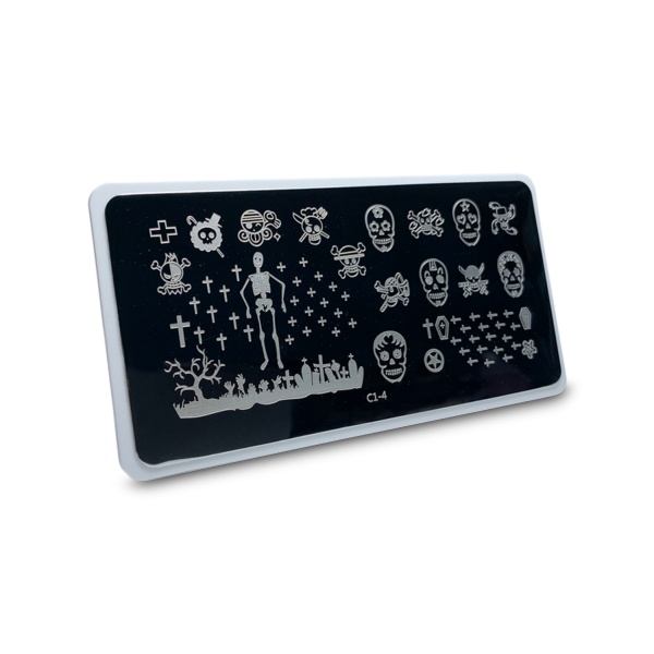 Aeropuffing Пластина для стемпинга Stamping Plate, С1-4 черепа купить - 0