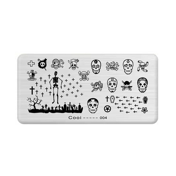 Aeropuffing Пластина для стемпинга Stamping Plate, С1-4 черепа купить - 0