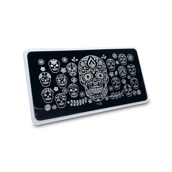 Aeropuffing Пластина для стемпинга Stamping Plate, Y-15 тату череп купить - 0