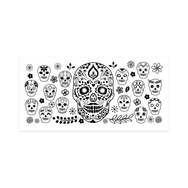 Aeropuffing Пластина для стемпинга Stamping Plate, Y-15 тату череп купить - 0