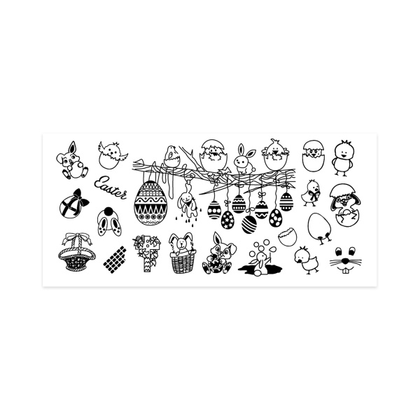 Aeropuffing Пластина для стемпинга Stamping Plate, Y-1 пасхальный купить - 0