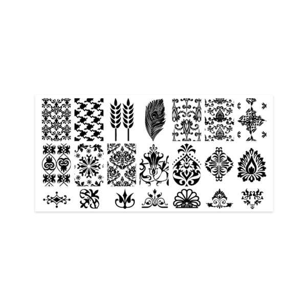 Aeropuffing Пластина для стемпинга Stamping Plate, J-20 микс принтов 3 купить - 0