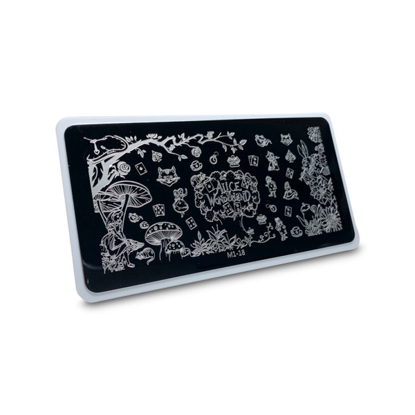 Aeropuffing Пластина для стемпинга Stamping Plate, M1-18 Алиса в стране чудес купить - 0