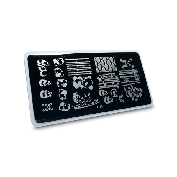 Aeropuffing Пластина для стемпинга Stamping Plate, C-20 панды купить - 0