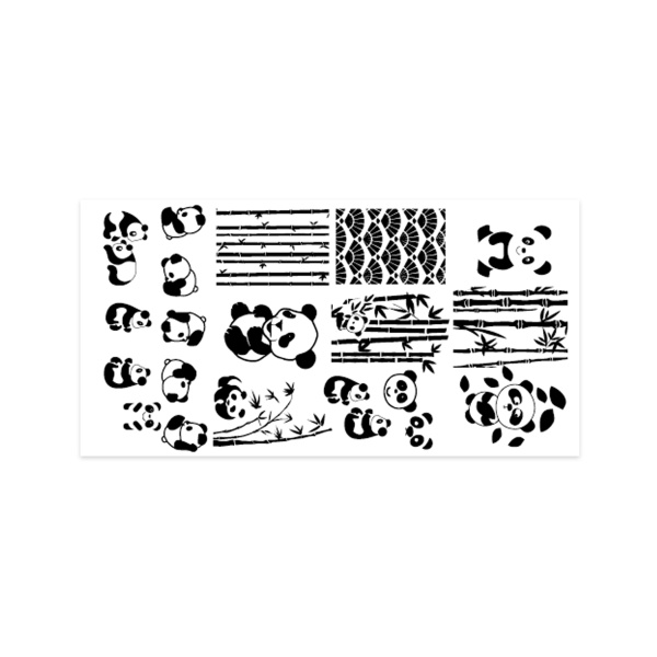 Aeropuffing Пластина для стемпинга Stamping Plate, C-20 панды купить - 0