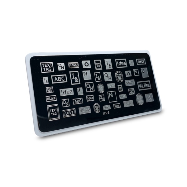 Aeropuffing Пластина для стемпинга Stamping Plate, M1-3 текст купить - 0