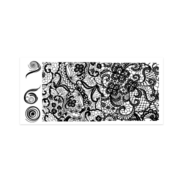 Aeropuffing Пластина для стемпинга Stamping Plate, Q-19 кружево купить - 0