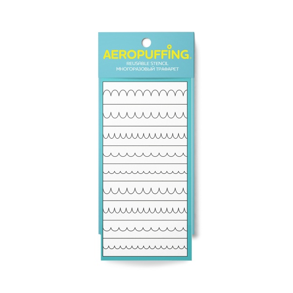 Aeropuffing Многоразовый трафарет, №8 волны купить - 0