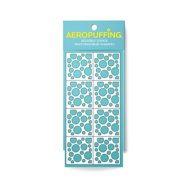 Aeropuffing Многоразовый трафарет, №11 кружочки купить - 0