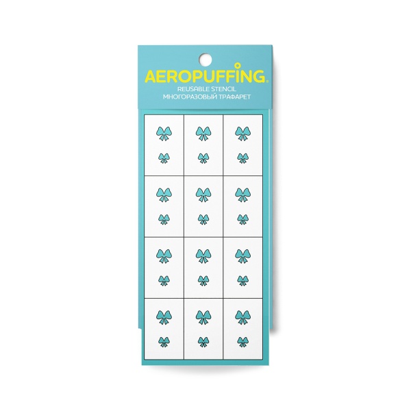 Aeropuffing Многоразовый трафарет, №37 бантики купить - 0
