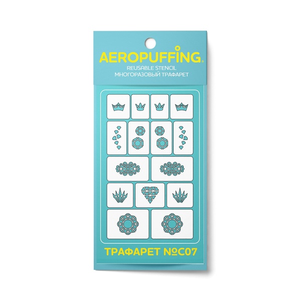 Aeropuffing Многоразовый трафарет, №C07 орнамент купить - 0