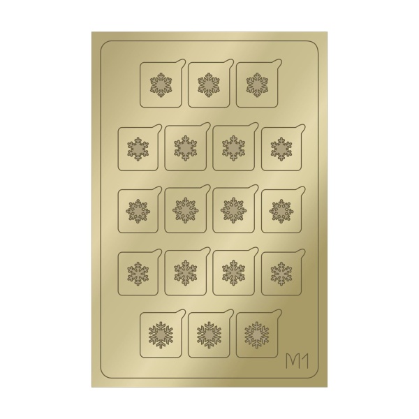 Aeropuffing Металлизированные наклейки Metallic Stickers, №M01 Gold купить - 0
