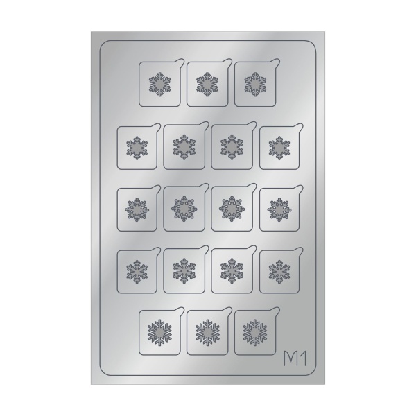 Aeropuffing Металлизированные наклейки Metallic Stickers, №M01 Silver купить - 0