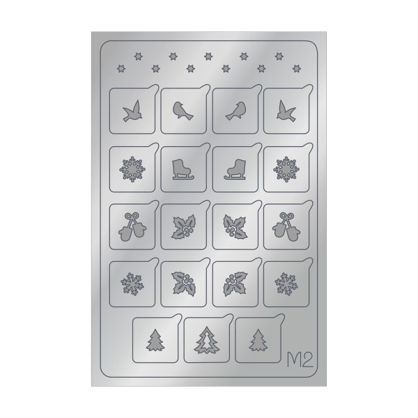 Aeropuffing Металлизированные наклейки Metallic Stickers, №M02 Silver купить - 0