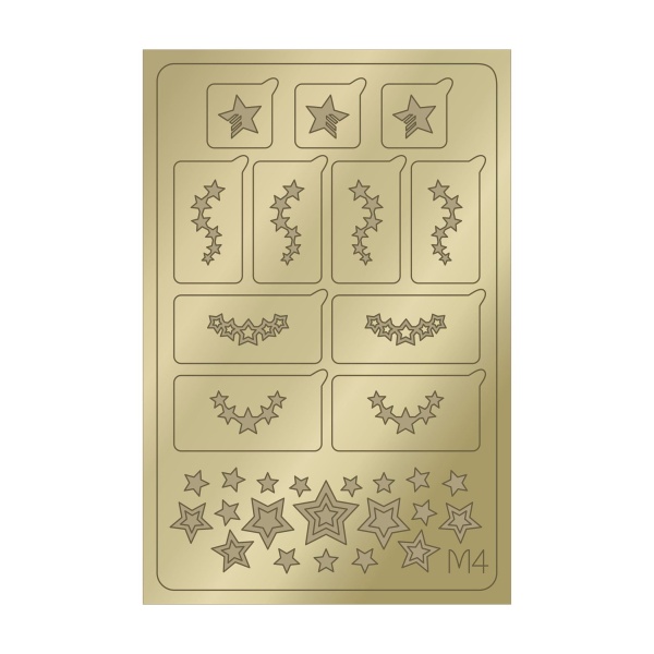 Aeropuffing Металлизированные наклейки Metallic Stickers, №M04 Gold купить - 0