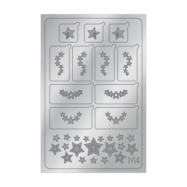Aeropuffing Металлизированные наклейки Metallic Stickers, №M04 Silver купить - 0