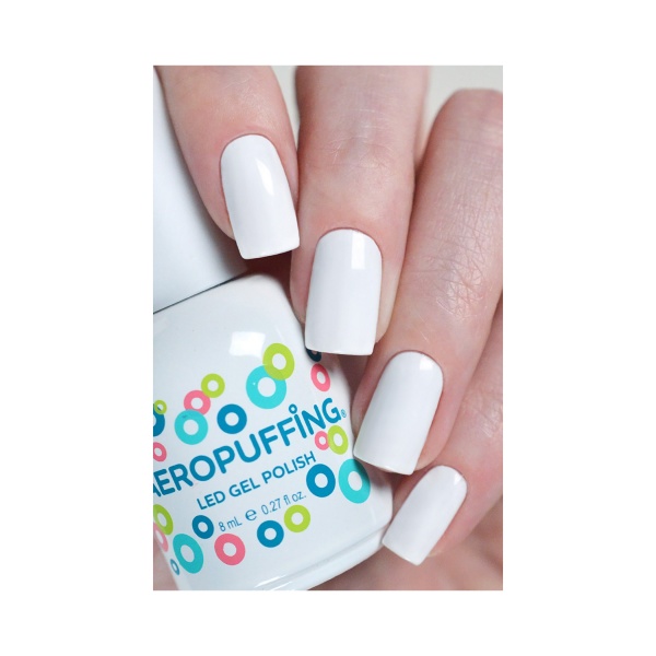 Aeropuffing Гель-лак Led Gel Polish, №001 классическая белая эмаль, 8 мл купить - 0