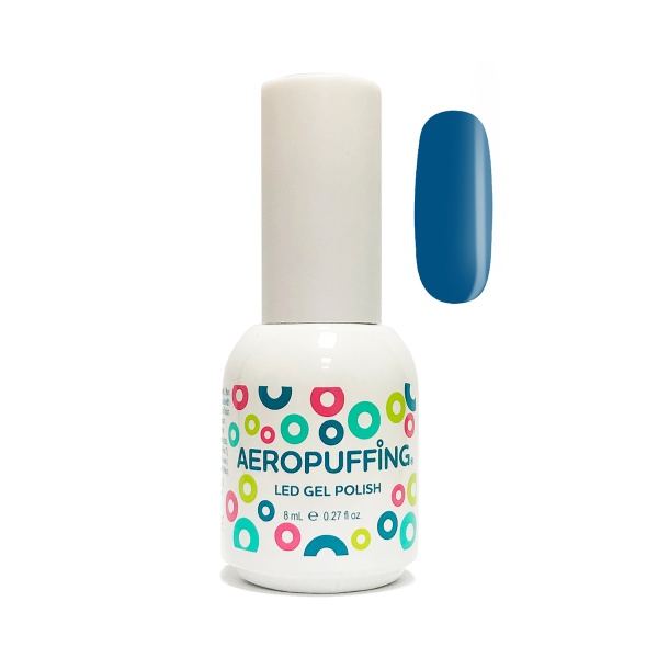 Aeropuffing Гель-лак Led Gel Polish, №025 синяя эмаль с шиммером, 8 мл купить - 0