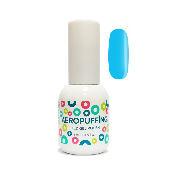 Aeropuffing Гель-лак неоновый Led Gel Polish, №037 небесно-голубой неон, 8 мл купить - 0