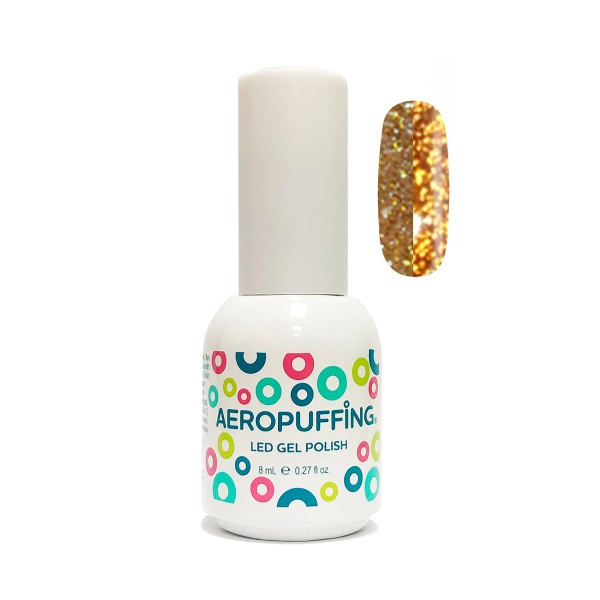 Aeropuffing Гель-лак светоотражающий Led Gel Polish, №044 золотой, 8 мл купить - 0