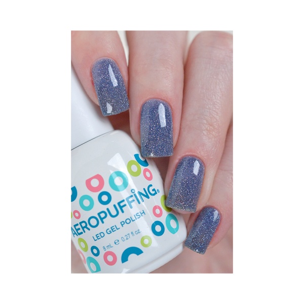 Aeropuffing Гель-лак светоотражающий Led Gel Polish, №058 серо-синий, 8 мл купить - 0