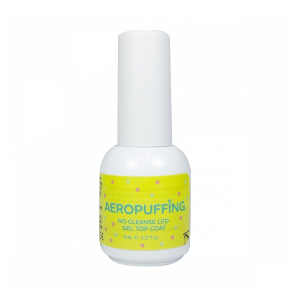 Aeropuffing Верхнее покрытие без липкого слоя No Cleanse LED Gel Top Coat, 8 мл купить - 0