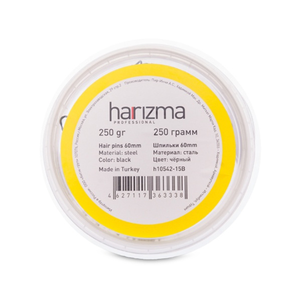 Harizma Шпильки прямые, 60 мм, черные, 250 гр купить - 0