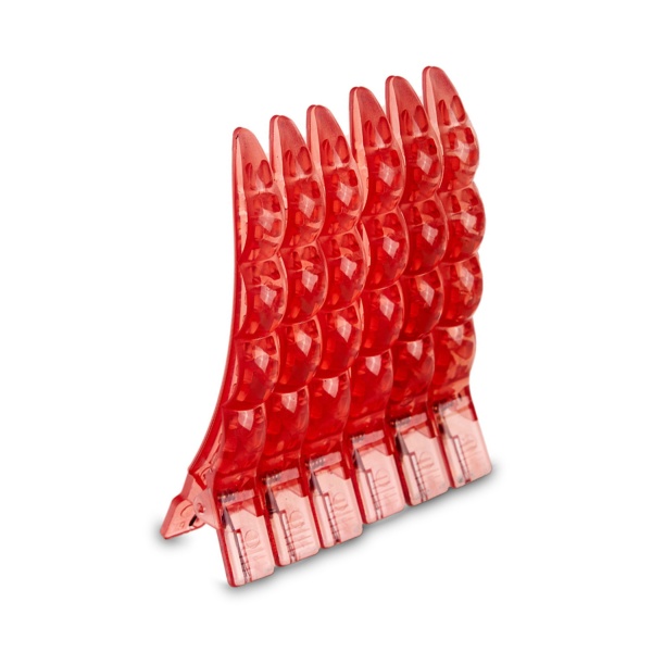 Harizma Зажим для волос пластиковый, 10 см, 6 шт, розовый купить - 0