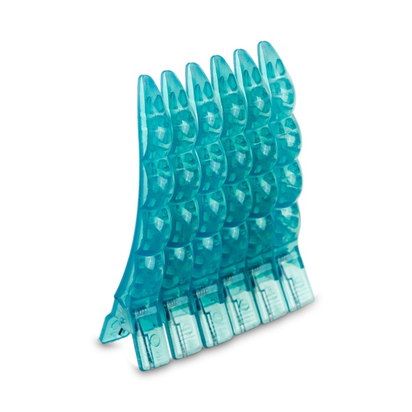 Harizma Зажим для волос пластиковый, 10 см, 6 шт, синий купить - 0