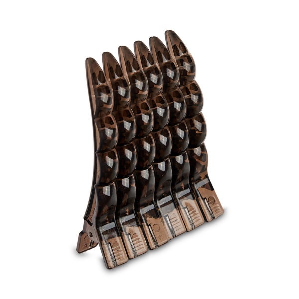 Harizma Зажим для волос пластиковый, 10 см, 6 шт, черный купить - 0