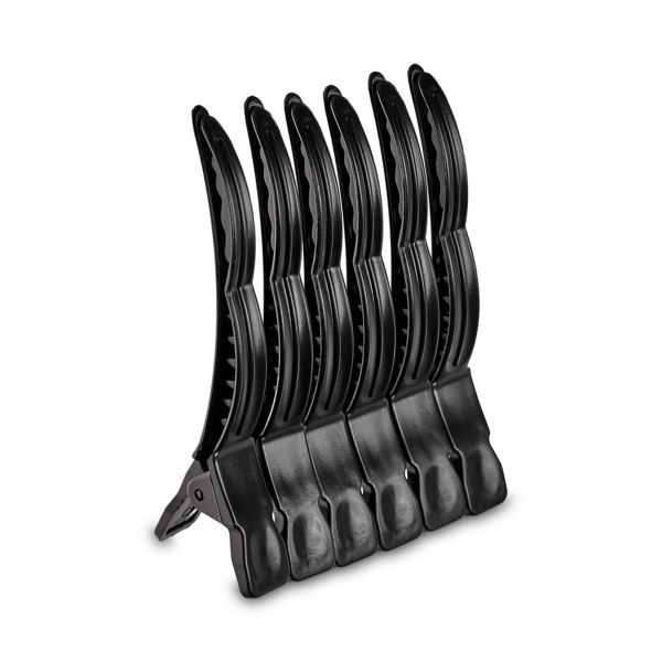 Harizma Зажим для волос пластиковый, 11 см, 6 шт, черный купить - 0