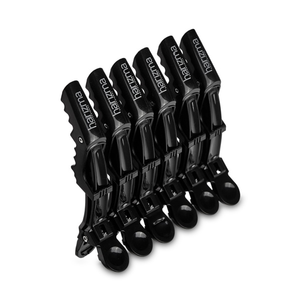 Harizma Зажим для волос Крокодил, 6 шт, черный купить - 0